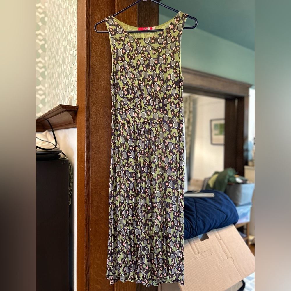 Boden easygoing dress eucalyptus thrift flower size 4R US
